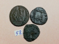 №58 Монеты Рим 4 век н.э. АЕ-Follis Оригинал  Лот 3 монеты - вид 1