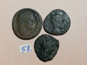 №58 Монеты Рим 4 век н.э. АЕ-Follis Оригинал  Лот 3 монеты