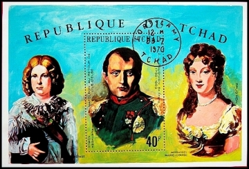 Чад 1970 год Наполеон и Мария - Луиза (блок)