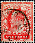Великобритания 1902 год . король Эдвард VII . 1 p . Каталог 1,50 фунта . (6) 