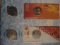 Набор Сочи 2014 8 монет 25 рублей, цветные: Горы, Талисманы, Снежинка и Лучик, Факел в альбоме - вид 3