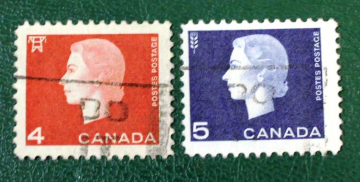 Канада 1962-63 Елизавета II Sc#404, 405 Used