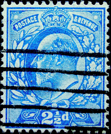 Великобритания 1902 год . король Эдвард VII . 2,5 p . Каталог 15 £ . (1)