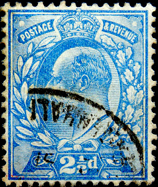 Великобритания 1902 год . король Эдвард VII . 2,5 p . Каталог 15 £ . (3)