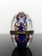 Винтажная шкатулка Яйцо Португалия Металл, фарфор, ручная роспись Высота 8 см., диаметр 5,5 см. - вид 3