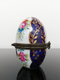 Винтажная шкатулка Яйцо Португалия Металл, фарфор, ручная роспись Высота 8 см., диаметр 5,5 см. - вид 4