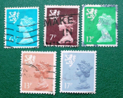 Шотландия 1971-93  Елизавета II Sc#SМН7, SMH8, SMH19, SMH23, SMH31