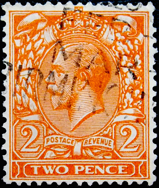 Великобритания 1924 год . Король Георг V . 2,0 p . Каталог 2,5 £. (1)