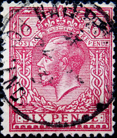 Великобритания 1926 год . Король Георг V . 6 p . Каталог 1,50 £ .