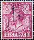 Великобритания 1913 год . Король Георг V . 6 p . Каталог 7,0 £ .
