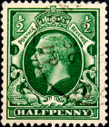 Великобритания 1924 год . Король Георг V . 0,5 пенни . Каталог 1 £ . (1)