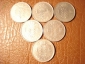 1 франк 1950, 1951, 1952, 1955,1957, 1958 год (шесть монет одним лотом) Бельгия - вид 1