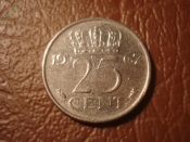 Нидерланды 25 центов 1967 год
