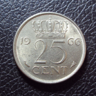 Нидерланды 25 центов 1966 год.