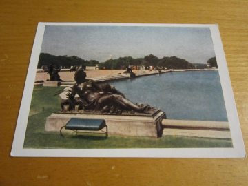 Открытое письмо.Почтовая карточка."Франция. Парк в Версале".1957 г. СССР.  