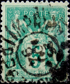 Франция 1876 год . Аллегория . 5 c . Каталог 1 € (5)