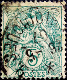 Франция 1902 год . Аллегория . 5 с . Каталог 0,65 €. (1)