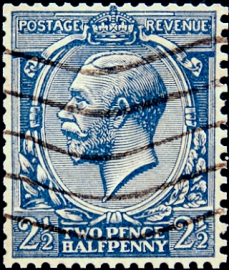  Великобритания 1924 год . Король Георг V . 2,5 p . Каталог 3,0 £ . (2)