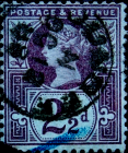 Великобритания 1887 год . Королева Виктория . 2,5 p. Каталог 5 £ . (5)