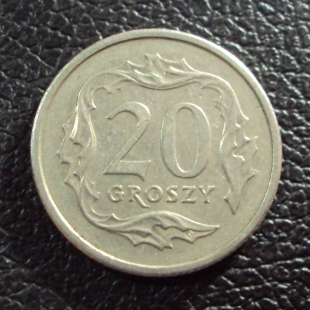 Польша 20 грошей 1990 год.