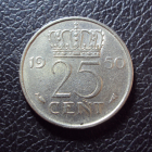 Нидерланды 25 центов 1950 год.