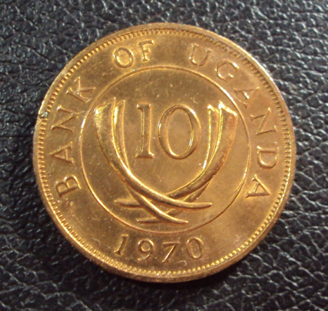 Уганда 10 цент 1970 год.