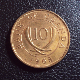 Уганда 10 цент 1968 год.
