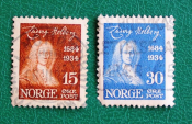 Норвегия 1934 Людвиг Хольберг Sc#159, 161 Used