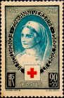  Франция 1939 год . 75- летие со дня основания Красного Креста . 90+35 с . Каталог 12 €.