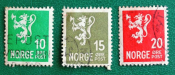 Норвегия 1940 Лев Sc#192, 195, 196 Used