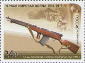 Россия 2016 2115 Оружие Первой мировой войны MNH