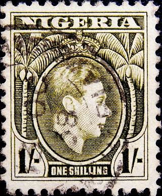 Нигерия 1938 год . King George VI . 1 s ..