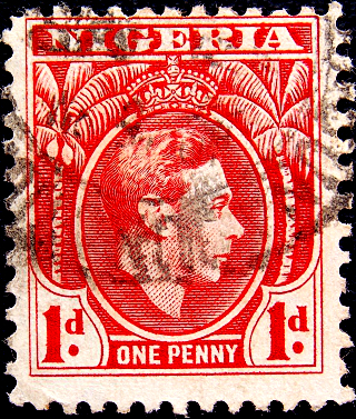  Нигерия 1938 год . King George VI . 1 p . Каталог 3,50 €.