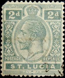 Сент - Люсия 1913 год . King George V . Каталог 4,20 €.