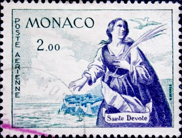 Монако 1960 год . Святая дева перед Монако . 2 fr. Каталог 1,50 €.