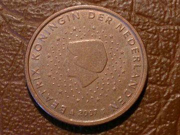 Нидерланды, 5 евроцентов, евро центов, центов, 2007 год, от РУБЛЯ !!!