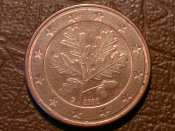 Германия 5 Евро центов, евроцентов, центов (5 cent) 2002 года, D; от РУБЛЯ !!! 