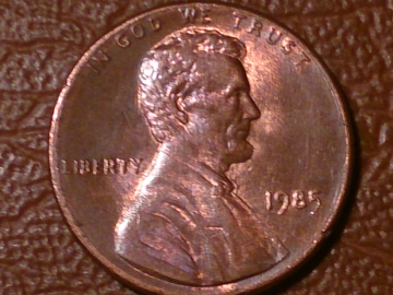 1 цент 1985 год, без обозначения монетного двора, США _214_