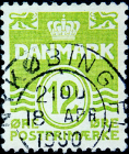 Дания 1952 год . Цифра в двойном овале . 12 эре . (1)