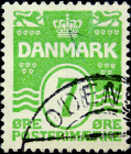 Дания 1926 год . Цифра в овале . 7 эре . Каталог 4,0 €.