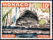 Монако 1958 год . Лурдский грот в 1858 году . 10 f .