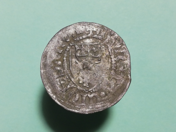 Монета шиллинг 15 век Данциг Польша Серебро Оригинал
