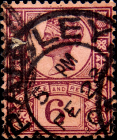 Великобритания 1887 год . Королева Виктория . 6 p. Каталог 15 £ . (4)