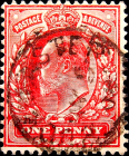 Великобритания 1902 год . король Эдвард VII . 1 p . Каталог 1,50 фунта . (8) 