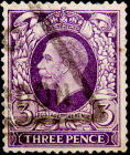 Великобритания 1924 год . Король Георг V . 3 p . Каталог 2,5 £ . (2)