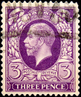 Великобритания 1924 год . Король Георг V . 3 p . Каталог 2,5 £ . (4)
