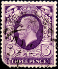 Великобритания 1924 год . Король Георг V . 3 p . Каталог 2,5 £ . (5)