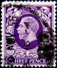Великобритания 1924 год . Король Георг V . 3 p . Каталог 2,5 £ . (7)