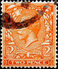 Великобритания 1924 год . Король Георг V . 2,0 p . Каталог 2,5 £. (2)