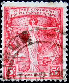 Аргентина 1922 год . Аллегория 5 с . Каталог 0,60 €. (2)